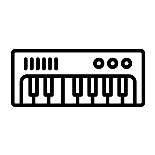Keyboard synthesizer electric piano electric keyboard icon Keyboard synthesizer electric piano electric keyboard icon