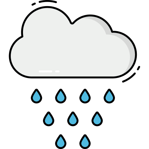 Raining drizzle rainfall precipitation icon