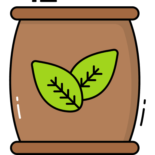 Fertilizer bag compost dung icon Fertilizer bag compost dung icon