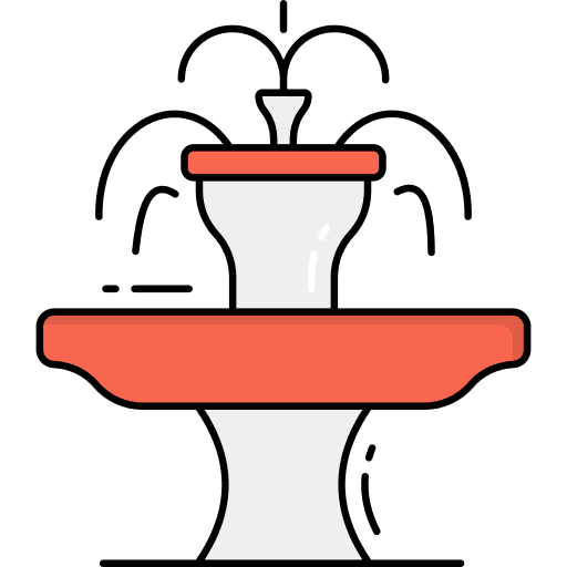 Fountain fountain garden decoration icon Fountain fountain garden decoration icon