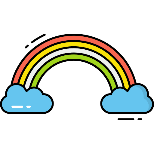 Rainbow spectrum weather sky icon Rainbow spectrum weather sky icon
