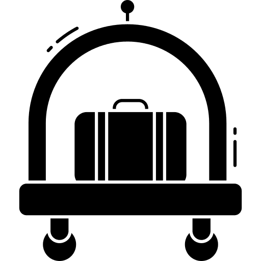 Luggage cart trolley cart room service hotel service icon