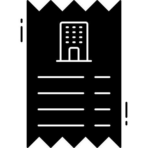 Bill payment receipt bill icon