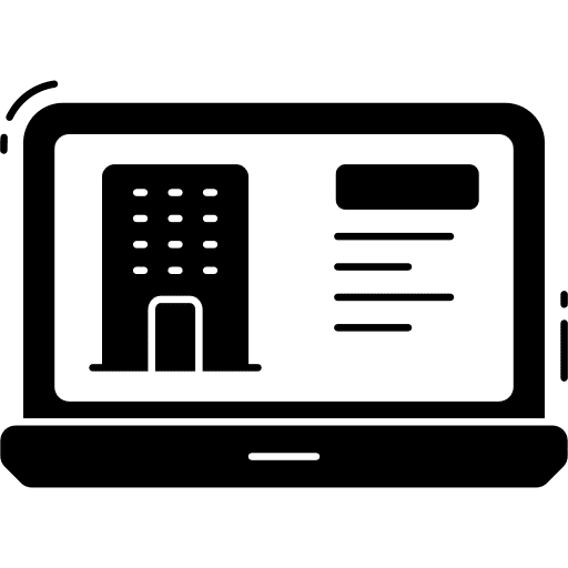 Online reservation electronics device laptop icon