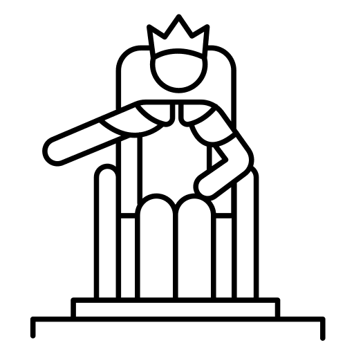 Solomon rule throne king icon