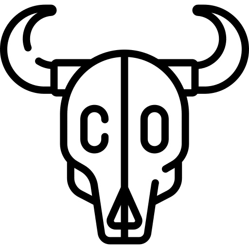 Bull skull death animal bones icon