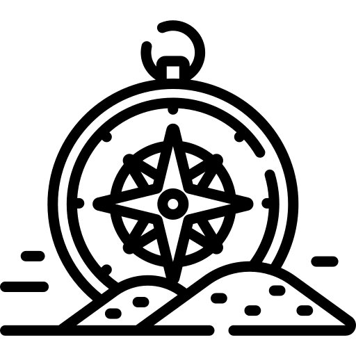 Compass direction dunes travel icon