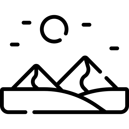Dune sun sand nature icon