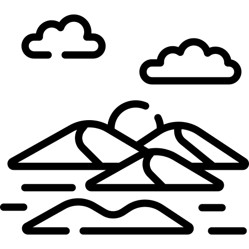 Desert sunset desert weather icon