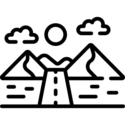Road bird travel transportation icon