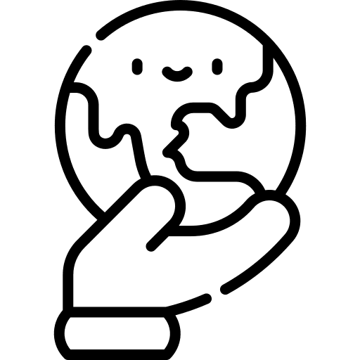 Sustainable world hand environment protection icon