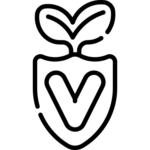 Vegan nature quality symbol icon