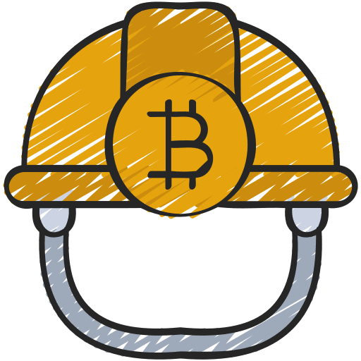 Bitcoin mining miner security cryptocurrency icon