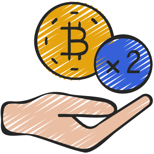 Double spending coin business and finance double spending icon