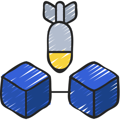 Attack miscellaneous digital currency bomb icon