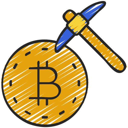 Bitcoin mining bitcoin mining business and finance mine icon