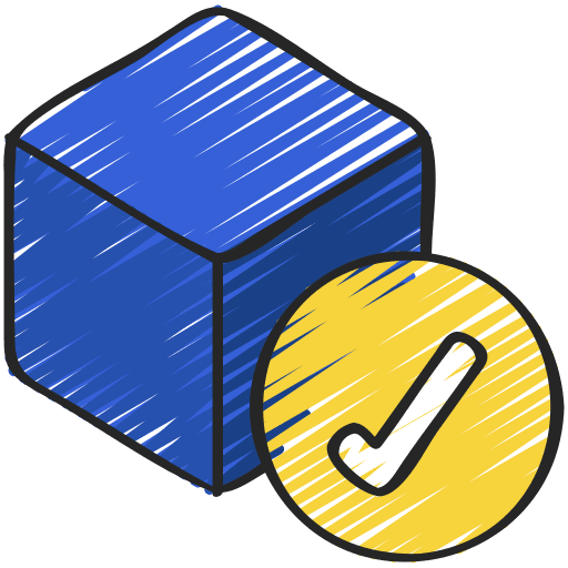 Confirmation bitcoin check block icon