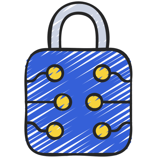 Cyber security networking security secure icon