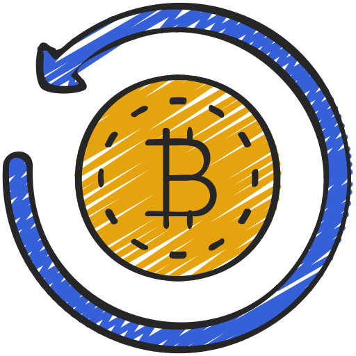 Return on investment business and finance investment cryptocurrency icon