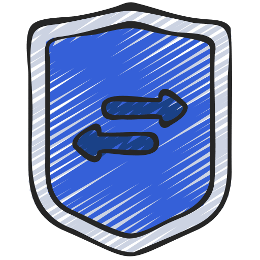 Transaction secure data transfer protected icon