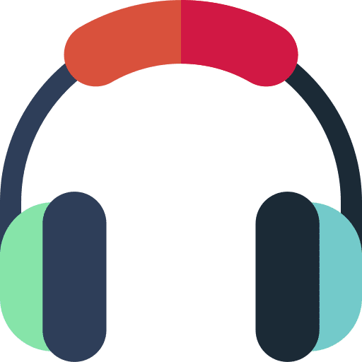 Headphones earphones music player electronics icon