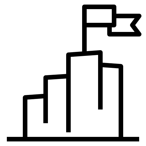 Achievement goal mountain mission icon Achievement goal mountain mission icon