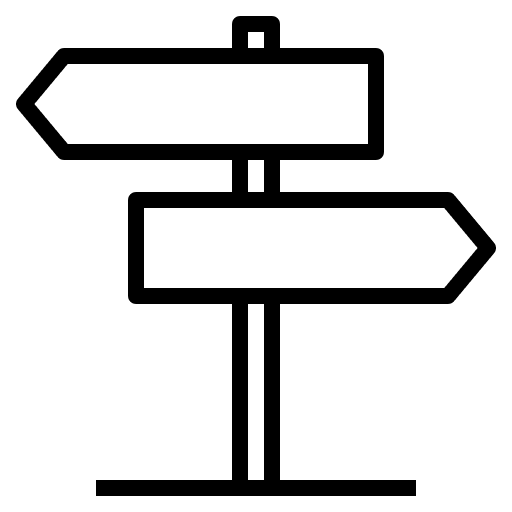 Choice signboard direction way icon