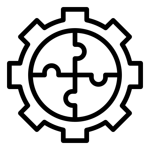 Task planning business and finance problem solving gear icon