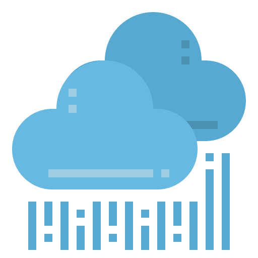 Cloud rainy nature raining icon