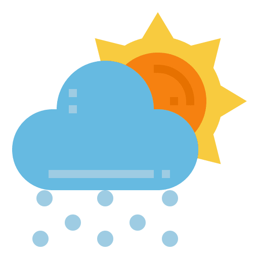 Cloud sun nature snow icon