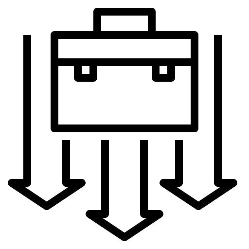 Failure down arrow businessman failure icon Failure down arrow businessman failure icon