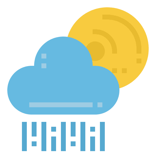 Moon moon cloud rainy icon