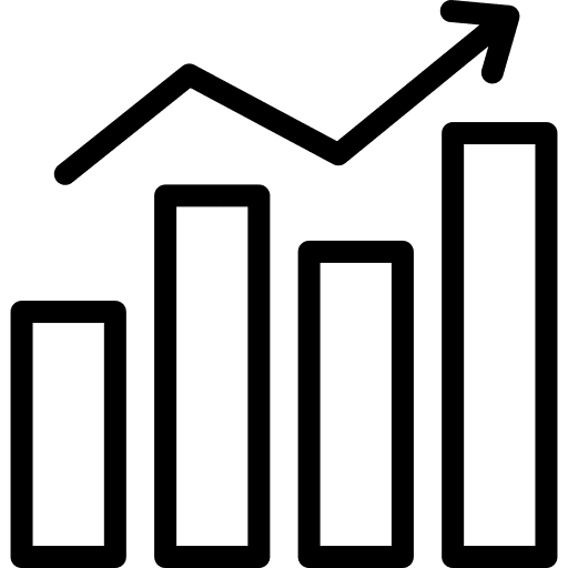 Growth growth stats chart icon