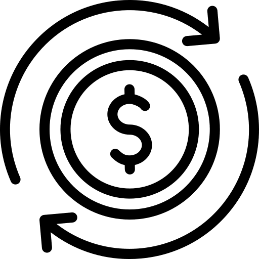 Return on investment business and finance cash flow capital icon