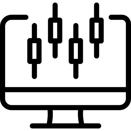 Trading graph forex analysis icon
