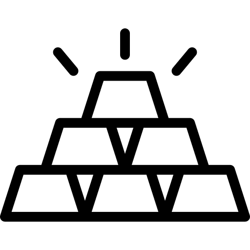 Gold currency treasury business and finance icon Gold currency treasury business and finance icon