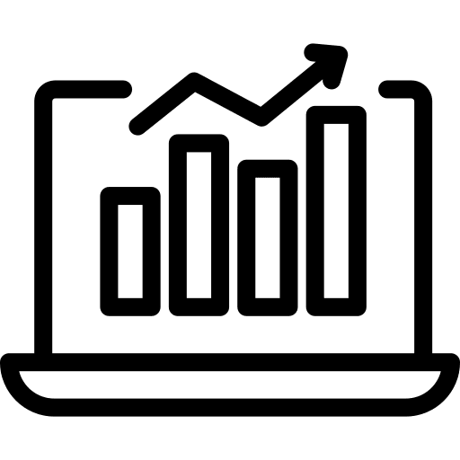 Growth graph finance statistics icon Growth graph finance statistics icon