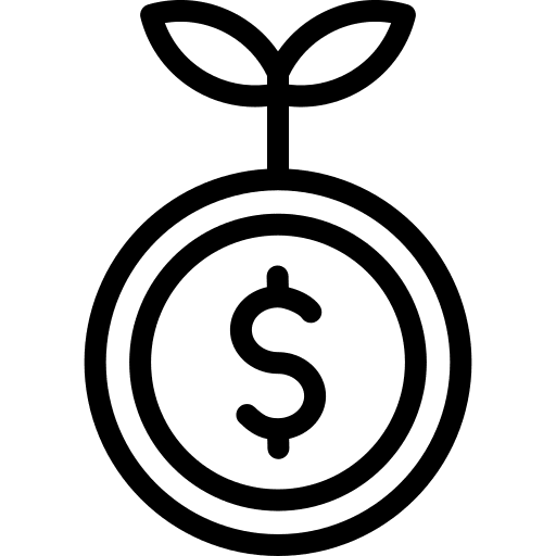 Investment money plant return on investment icon Investment money plant return on investment icon