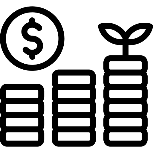 Return on investment growth return on investment coin icon Return on investment growth return on investment coin icon