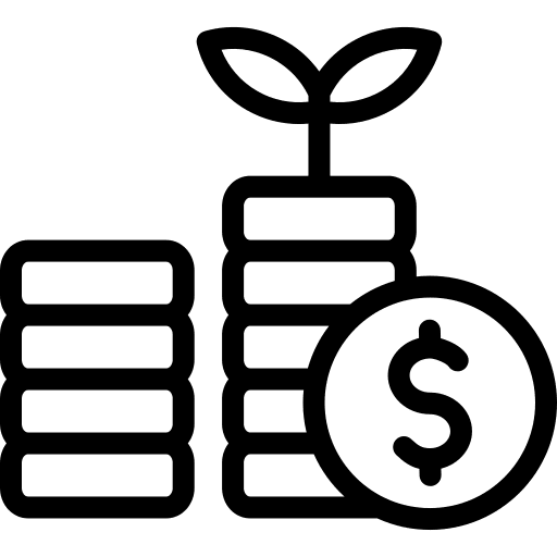 Return on investment stack money profit icon Return on investment stack money profit icon