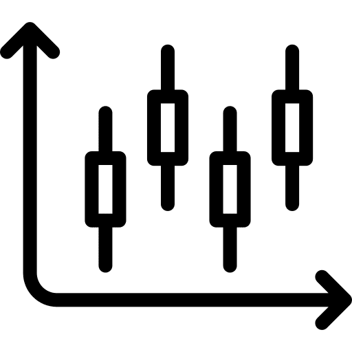 Candlestick chart finance economy business and finance icon Candlestick chart finance economy business and finance icon