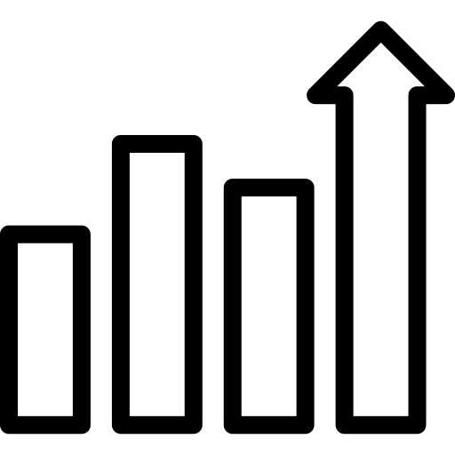 Growth statistics up arrow growth icon Growth statistics up arrow growth icon