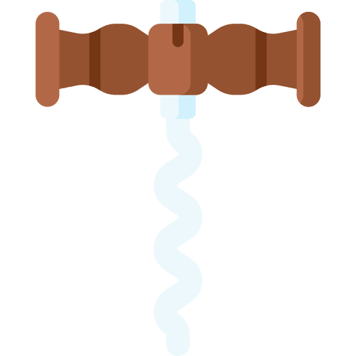 Corkscrew drink bottle opener open icon
