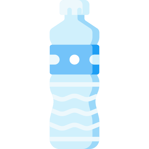 Water bottle beverage drink recycling icon