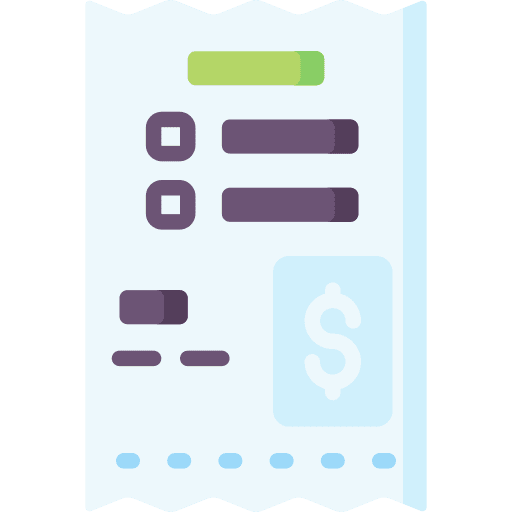 Bill list money restaurant icon Bill list money restaurant icon