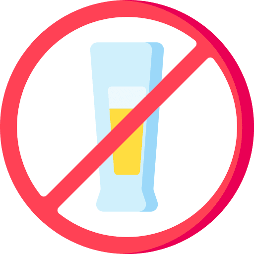 No alcohol no alcohol signaling restricted icon No alcohol no alcohol signaling restricted icon