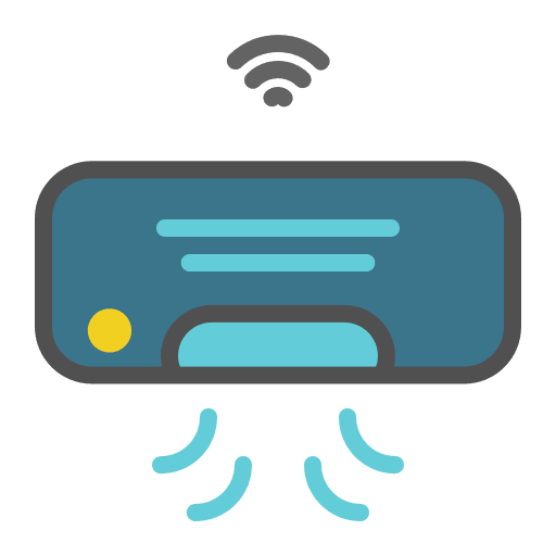 Air conditioner internet of things wireless electronics icon