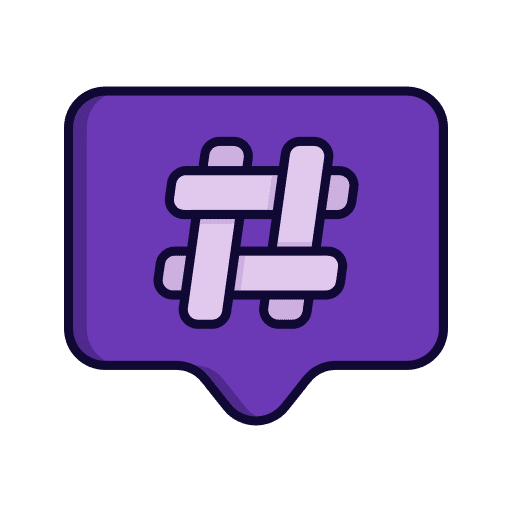 Hashtag conversation chat marketing icon Hashtag conversation chat marketing icon