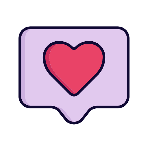 Like affection love and romance message icon Like affection love and romance message icon