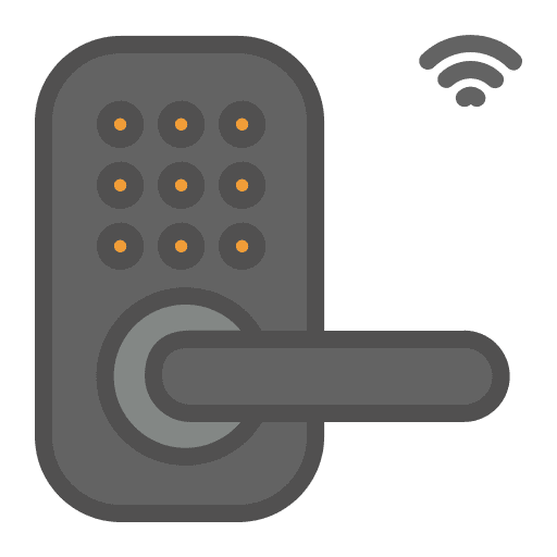 Lock internet smart home electronics icon